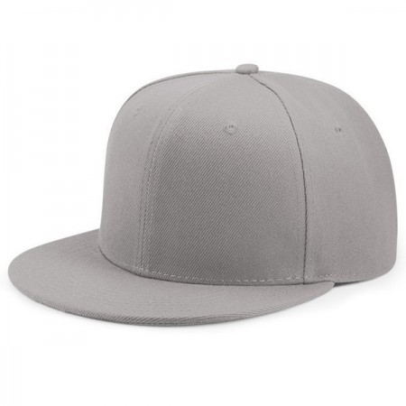 Бейсболка Snapback с прямым козырьком серая | Артикул 15159