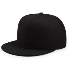 Бейсболка Snapback с прямым козырьком черная