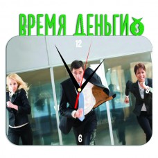 Часы металлические для сублимации Время Деньги