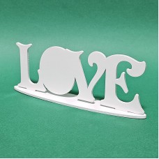 Фоторамка деревянная для сублимации LOVE на подставке