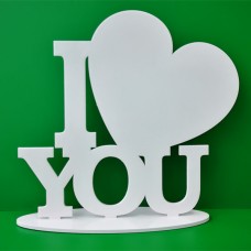 Фоторамка деревянная для сублимации I LOVE YOU