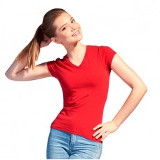 STAN Favorite (07U) футболка женская V-ворот красная 52 (XXL)
