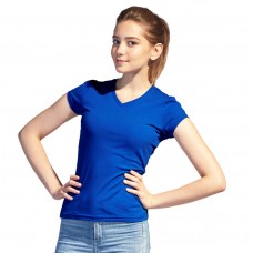 STAN Favorite (07U) футболка женская V-ворот синяя 52 (XXL)