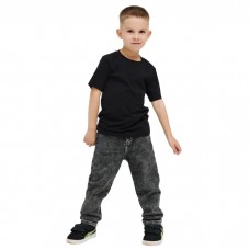 ABRATEX Футболка хлопок 180г черная детская 22