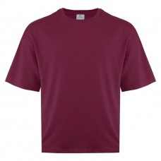 STAN (40) Футболка oversize хлопок/полиэстер бордовый 50 (L)