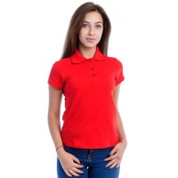 COTTON Рубашка-поло женская красная 42 (XS)