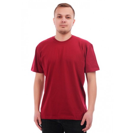 COTTON Футболка мужская 180 г/кв.м. бордо 46 (S) | Артикул 11950