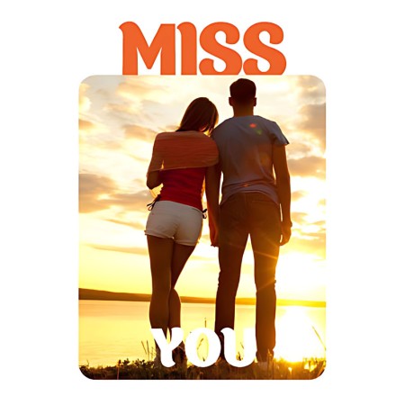 Магнит металлический для сублимации Miss You | Артикул 11561