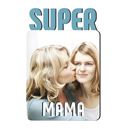 Магнит металлический для сублимации Super Мама | Артикул 11564