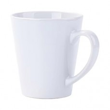 Кружка белая латте низкая, h=10см, 330мл (12oz)