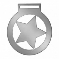 Медаль метал. для сублимации ЗВЕЗДА серебро