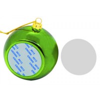 Елочный шар с вставкой для сублимации зеленый