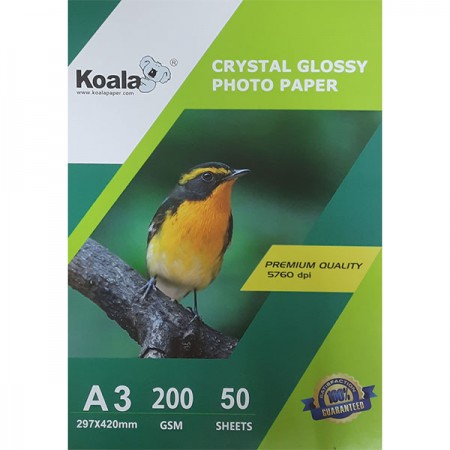 Koala Фотобумага глянцевая односторонняя, А3, 200 г/м2, 50 л | Артикул 19513