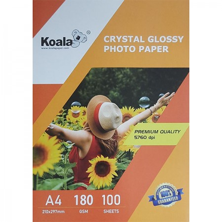 Koala Фотобумага глянцевая односторонняя, А4, 180 г/м2, 100 л | Артикул 19518