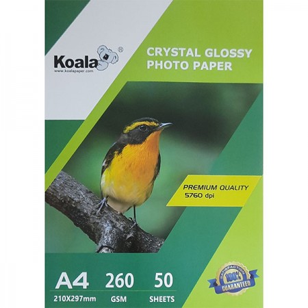Koala Фотобумага глянцевая односторонняя, А4, 260 г/м2, 50 л | Артикул 19521