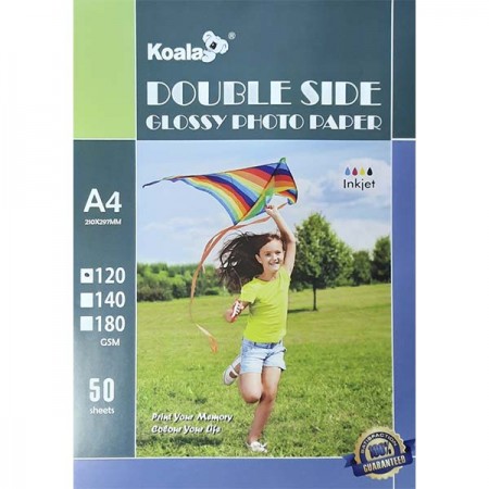 Koala Фотобумага глянцевая двухсторонняя, А4, 120 г/м2, 50 л | Артикул 19529