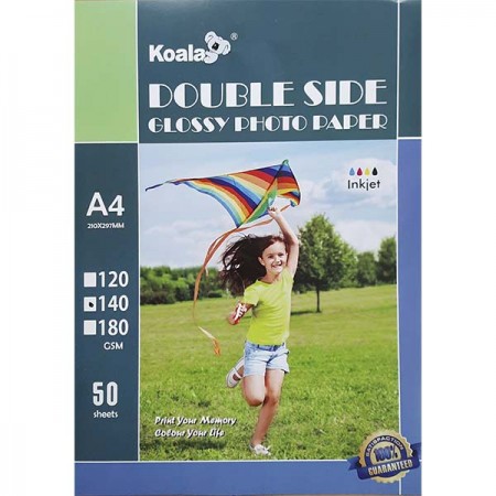 Koala Фотобумага глянцевая двухсторонняя, А4, 140 г/м2, 50 л | Артикул 19530