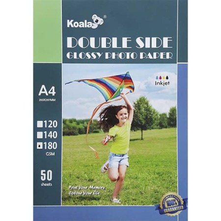 Koala Фотобумага глянцевая двухсторонняя, А4, 180 г/м2, 50 л | Артикул 19531