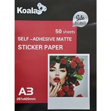 Koala Фотобумага самоклеящаяся матовая, А3, 108 г/м2, 50 л