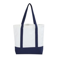 Сумка-шоппер (тоут) 39х34х10 см белая с темно-синим