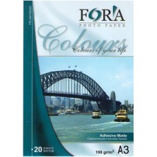 FORA Фотобумага самоклеящаяся матовая А3, 108г/м, 20л