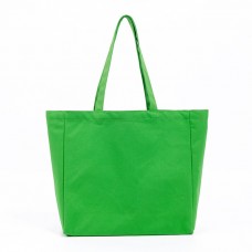 Сумка-шоппер (тоут) Leto 34х31х12см, 100% хлопок, ярко-зеленый