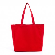 Сумка-шоппер (тоут) Leto 34х31х12см, 100% хлопок, красный