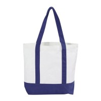 Сумка-шоппер (тоут) 39х34х10 см белая с сине-фиолетовым